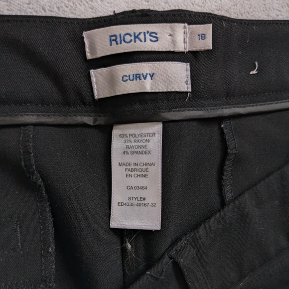 RICKI'S Curvy Fit Black Dress Pants - Picture 9 of 11
